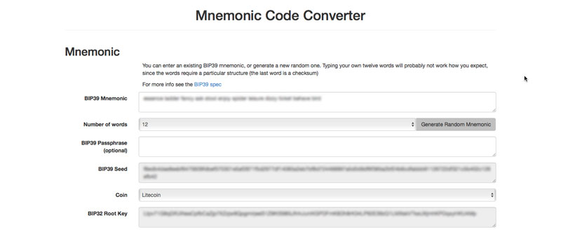 Use mnemonic code converter to recover Litecoin keys.